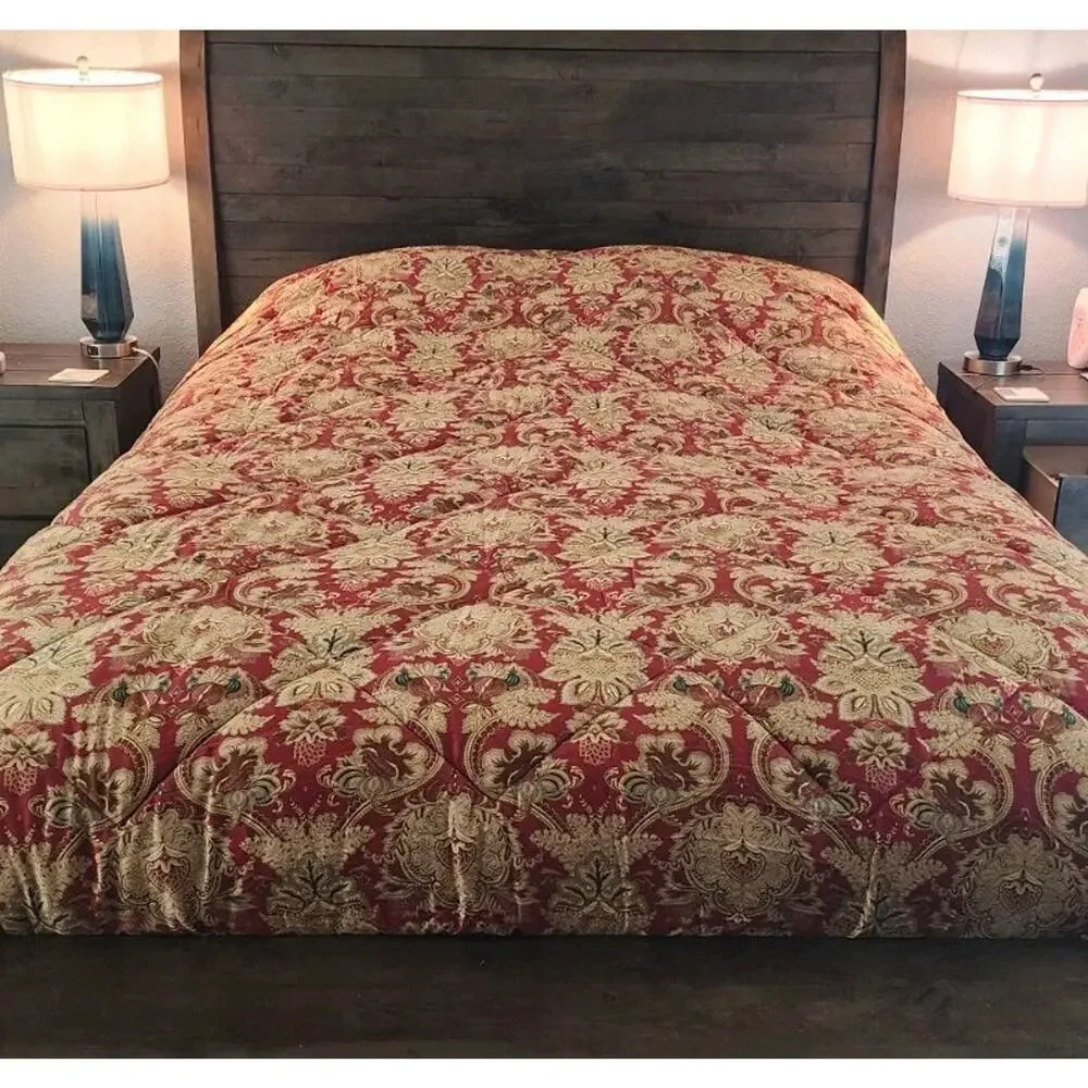 Ralph Lauren Jardiniere Red Sateen Comforter Full/Queen